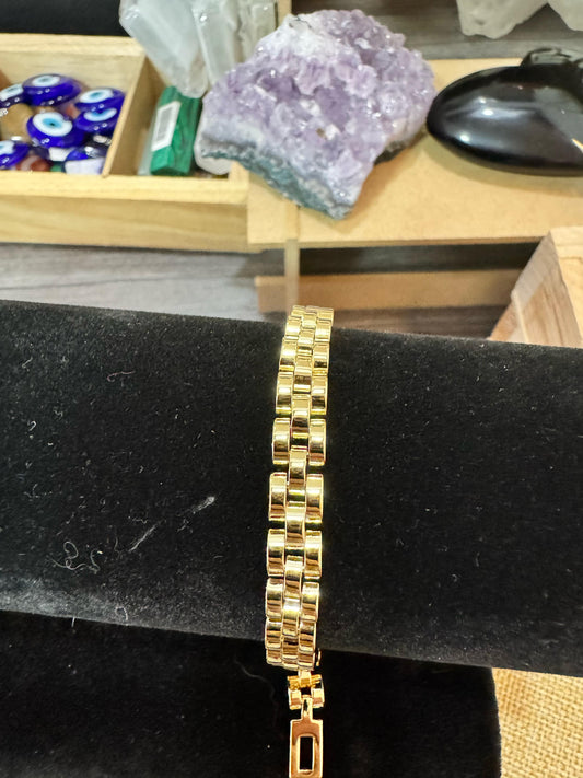 Pulsera Oro Laminado Tipo Rolex M11
