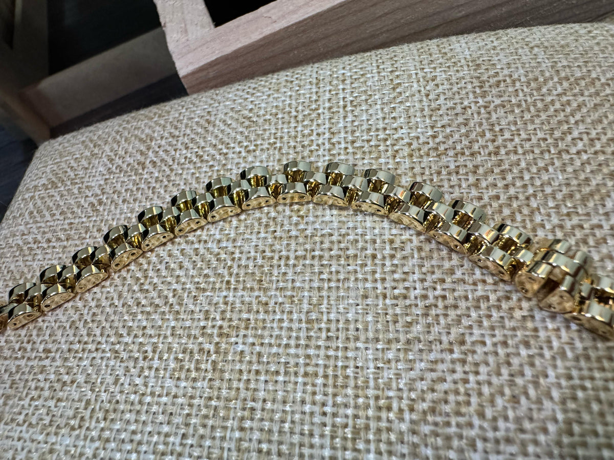 Pulsera Oro Laminado Tipo Rolex M11