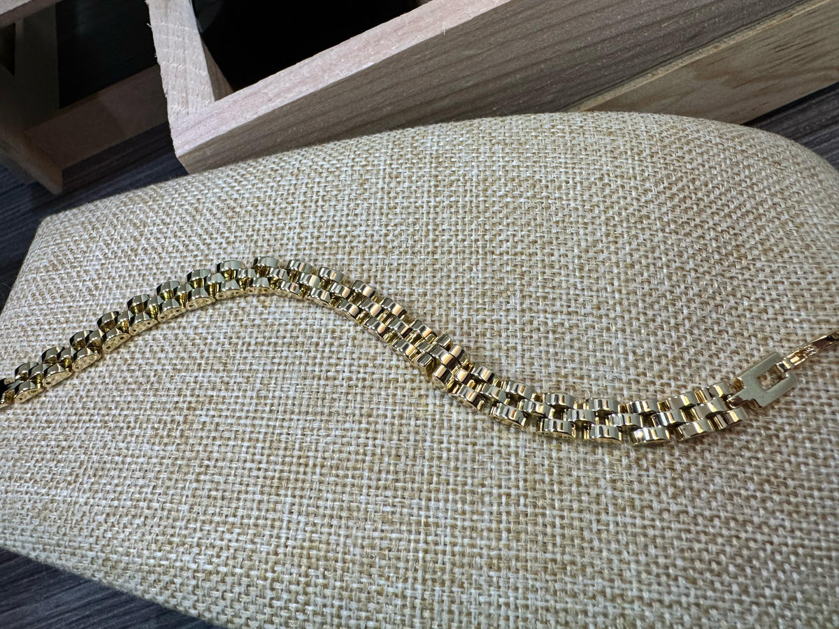 Pulsera Oro Laminado Tipo Rolex M11