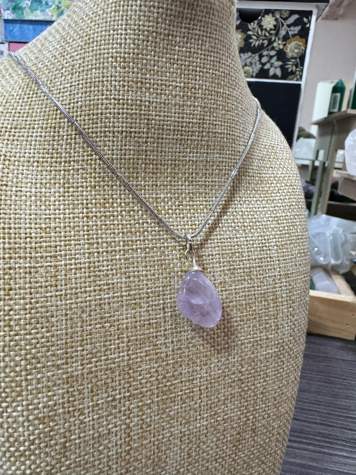 Dije con cadena Cuarzo Amatista