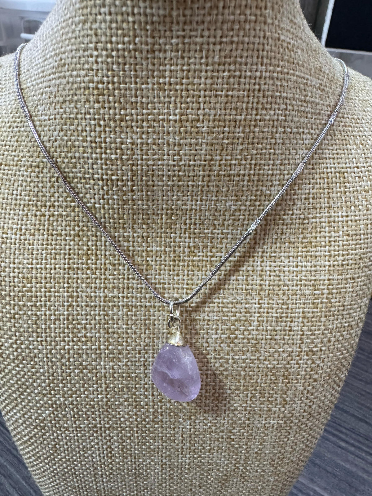 Dije con cadena Cuarzo Amatista